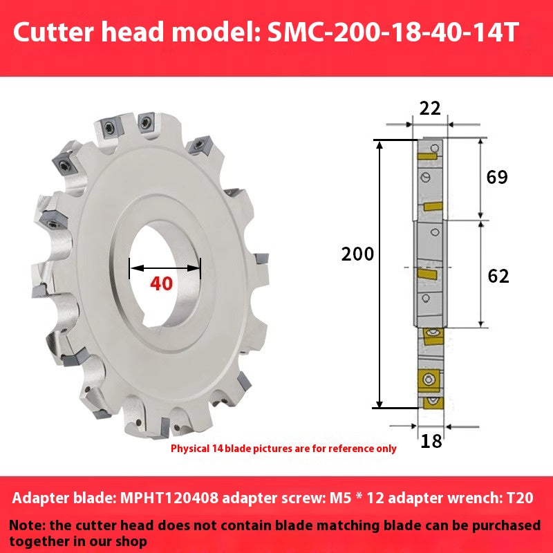 2080-CNC sleeve SMD side and face milling cutterhead CNC indexable chip SMC cutterhead T-slot grooving MPHT06 Shandong Denso Pricision Tools Co.,Ltd.